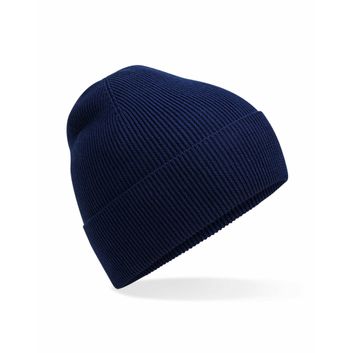 Beechfield Organic Cotton Fine Knit Beanie Oxford Navy