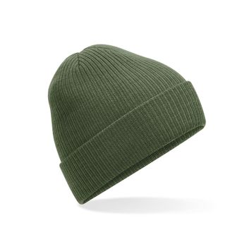 Beechfield Polylana Ribbed Beanie Olive Green