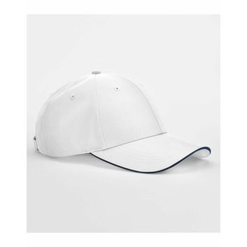 Beechfield Team Sports-Tech Cap White/French Navy