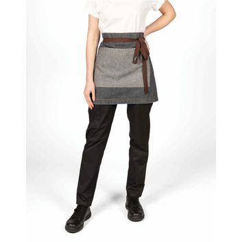 Dennys 100% Cotton Waist Apron Grey Black Denim
