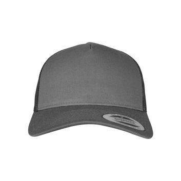 Flexfit 5 Panel Retro Trucker Cap Charcoal