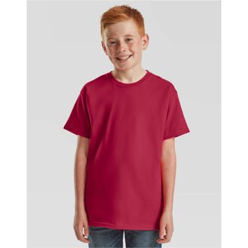 Fruit Of The Loom Kids Iconic 195 Tee Cranberry