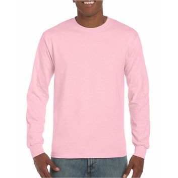 Gildan Ultra Cotton™ Adult Long Sleeve T-Shirt Light Pink