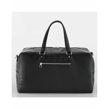 Quadra Tailored Luxe PU Weekender Black
