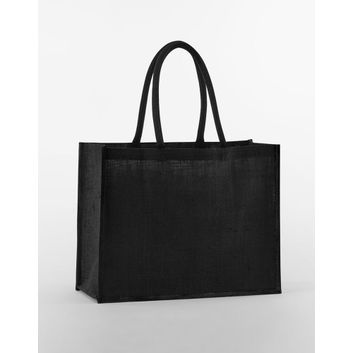 Westford Mill Natural Starched Jute Classic Shopper Black/Black