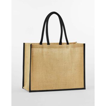 Westford Mill Natural Starched Jute Classic Shopper Natural/Black