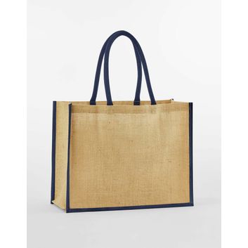 Westford Mill Natural Starched Jute Classic Shopper Natural/Navy