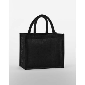 Westford Mill Natural Starched Jute Midi Tote Black/Black