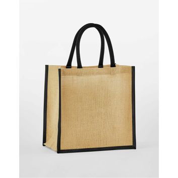 Westford Mill Natural Starched Jute Mini Gift Bag Natural/Black