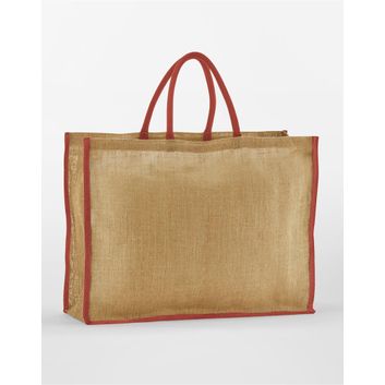 Westford Mill Starch Jute Market Shopper Natural/Orange Rust