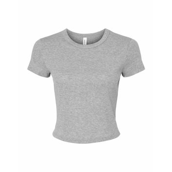 Bella Women's Micro Rib Baby Tee Athletic Heather