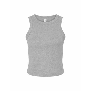 Bella Women's Micro Rib Racer Tank Athletic Heather