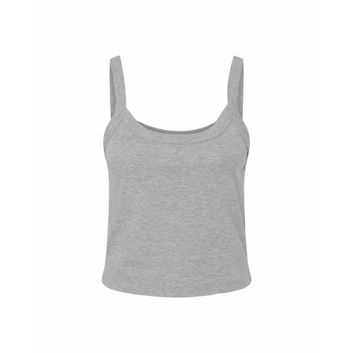 Bella Women's Micro Rib Strap Tank Athletic Heather