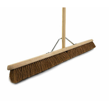 Hillbrush Soft Coco Platform Broom With Handle