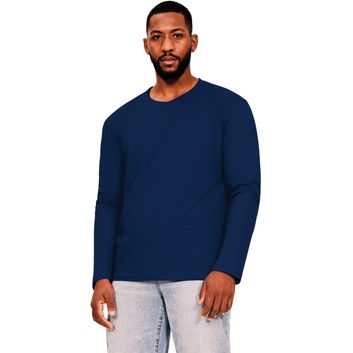 Casual Classics Ringspun 150 Long Sleeve T-Shirt - Navy Blue