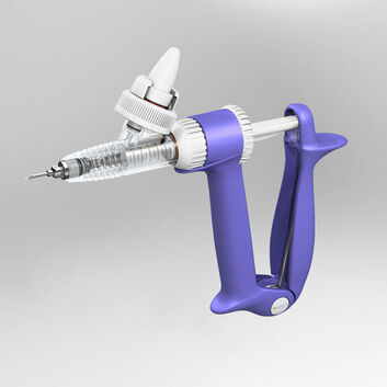 Simcro Premium Purple 6ml Variable Dose Bottle Mounted Injector with 20mm Cap Adaptor