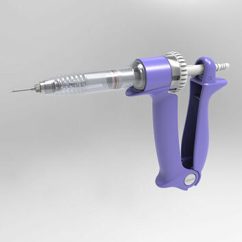 Simcro Premium PL 5ml Fwd Fill Selectable Dose Tube Fed Injector with 20mm Draw Off