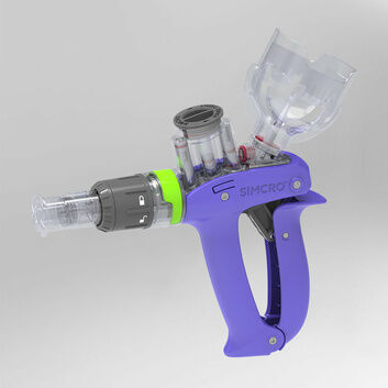 Simcro 2.0 mL VS Bottle Mount Injector 1” Needle Guard