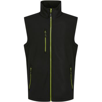 Regatta Professional Navigate 2 Layer Softshell Bodywarmer - Black/Lime