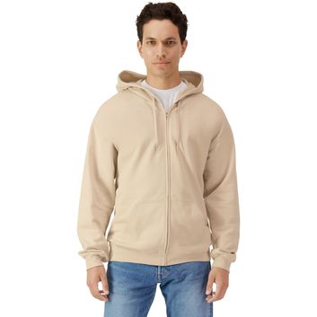 Gildan Softstyle Midweight Zip Hood Adult - Sand
