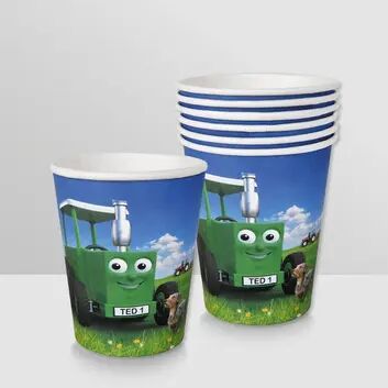 Tractor Ted & Midge Party Cups - Pack Of 8