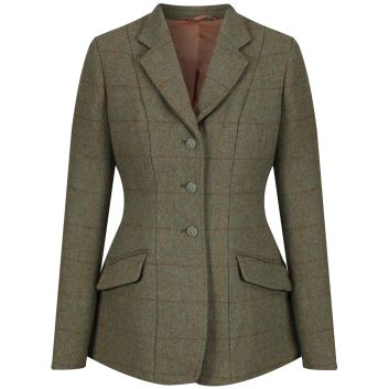 Equetech Clydon Tweed Ladies Jacket Green Herringbone
