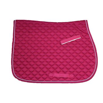 Equi-Sential Cotton Quilted Saddle Cloth Pink/White/Pink alternative