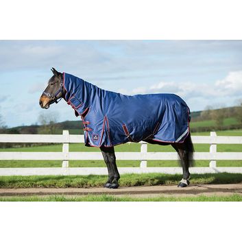 Mackey Keadeen Plus 300g Navy/Burgundy Turnout Rug alternative