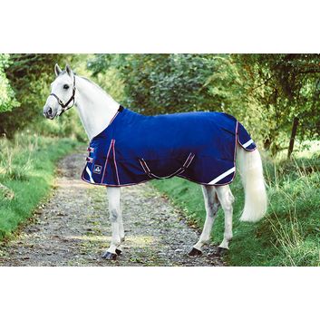 Mackey Keadeen Standard 250g Navy/Burgundy Turnout Rug alternative