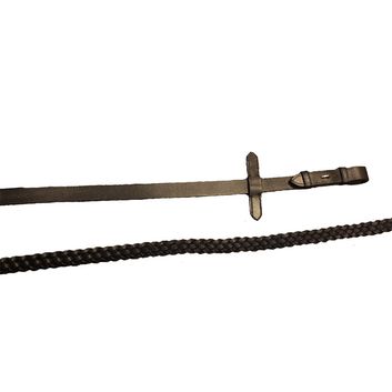 Mackey Classic Plaited Reins Brown alternative