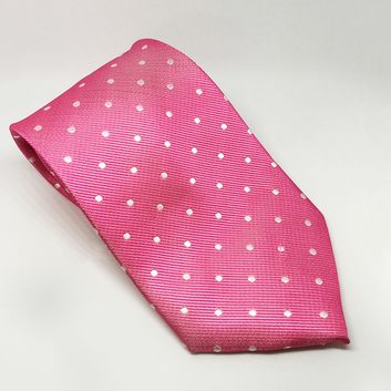 Equetech Polka Dot Show Tie Fuchsia/White alternative