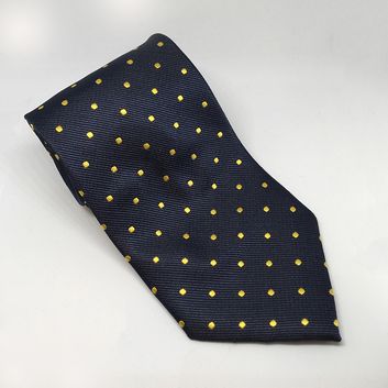 Equetech Polka Dot Show Tie Navy/Gold alternative