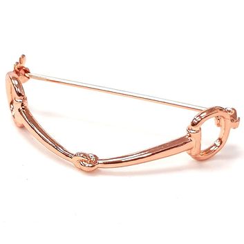 Equetech Snaffle Stock Pin Rose Gold