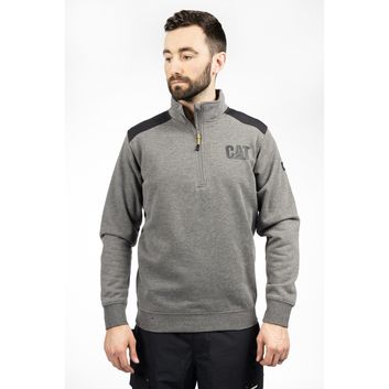 Caterpillar Essential 1/4 Zip Sweatshirt Dark Heather Grey