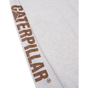 Caterpillar Trademark Banner Long Sleeve T-Shirt Cream Heather alternative