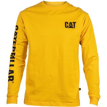 Caterpillar Trademark Banner Long Sleeve T-Shirt Yellow alternative