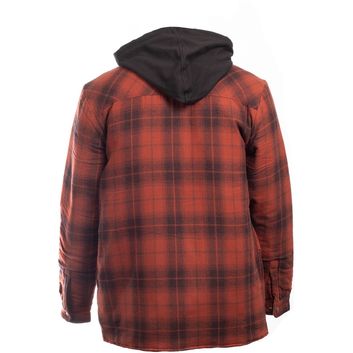 Dickies Fleece Hood Flannel Shirt Jacket Brick alternative