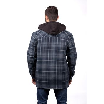 Dickies Fleece Hood Flannel Shirt Jacket Navy alternative