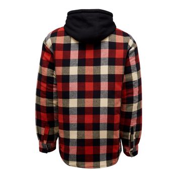 Hard Yakka Quilted Flannel Shacket Red alternative
