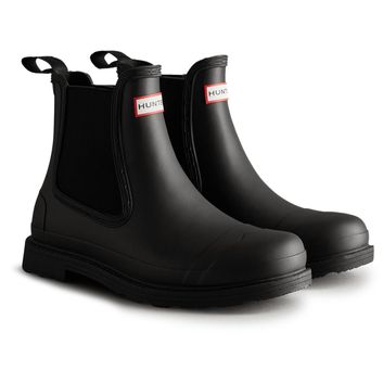 Hunter Commando Chelsea Boots Black