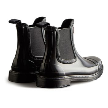 Hunter Commando Gloss Chelsea Boots Black alternative
