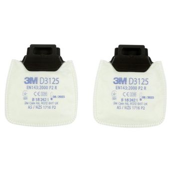 3M D3125 Secure Click P2 R Filter White (20 Pack)