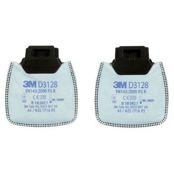 3M D3128 Secure Click P2 R Filter White (20 Pack)