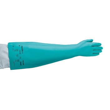 Ansell Alphatec 58-008 Chemical Gauntlet Glove Blue (10 Pack)