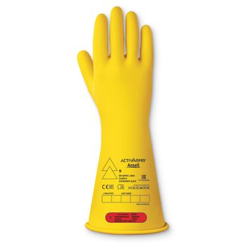 Ansell Low Voltage Electrical Insulating Gloves (Class 0) 14" Yellow