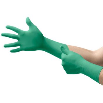 Ansell Touch N Tuff 92-605 Pf Nitrile Extended Cuff Green (1000 Pack)