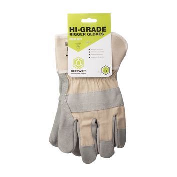 Canadian High Quality Leather Rigger Glove Grey (1 Pair)