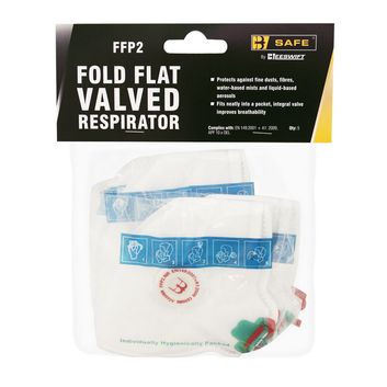 Ffp2V Fold Flat Valved Respirator 5 Pack White