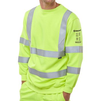 Beeswift Arc Compliant Hi Vis Sweatshirt Saturn Yellow