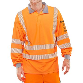 Beeswift Arc Compliant Rail Spec Polo Shirt Orange
